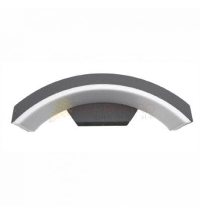 APLICA LED 24W CONCAVA NEGRU IP65 ALB CALD EXTERIOR