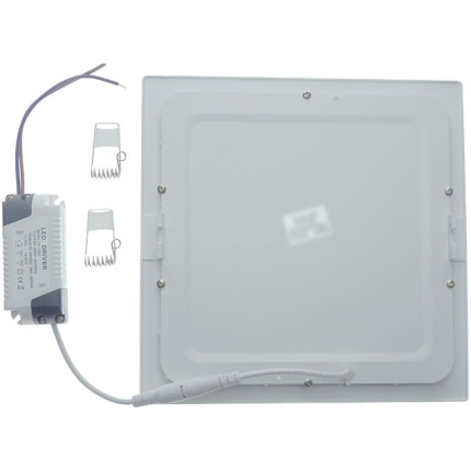 SPOT LED SLIM PATRAT 18W/6400K ALB RECE