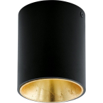 PLAFONIERA LED 3.3W Ø10CM NEGRU AUR