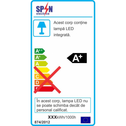 APLICA LED PATRATA 24W 6000K ALB RECE