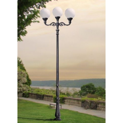 STALP DE ILUMINAT KARMEL 3500CM CU BRATE ADAM SI 3 FELINARE GLOB 400MM