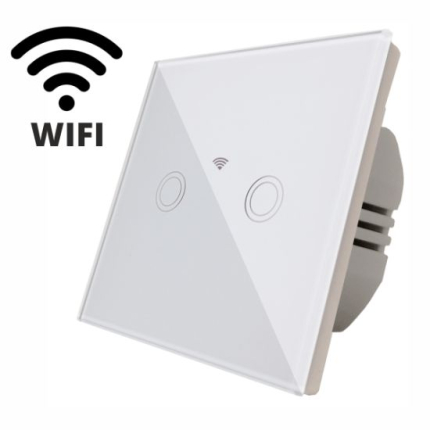 INTRERUPATOR TOUCH DUBLU WI-FI ALB