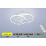 LUSTRA LED CERCURI 35W CU 2 BRATE 3 CULORI+IR 400mm x 100mm