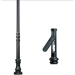 Stalp Gradina cu Usita 4M Negru Karmel