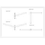 Brat Triplu Drept 120° 1.5M