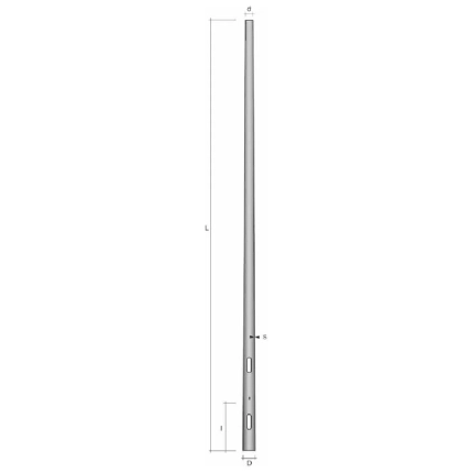 Stalp Conic Ingropat 9.8m Otel Zincat fara Usita - LDT