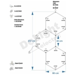 Set 3 Hexagoane LED Honeycomb 96W, Tuburi 440mm, IP20 230V - imagine 2