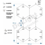 Kit 5 Hexagoane LED Honeycomb 192W Tuburi T5 568mm IP20 230V - imagine 2