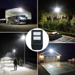 Corp Stradal cu sensor de miscare,panou solar monocristalin integrat si telecomanda - 100W/6500k - imagine 3