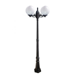 STALP ILUMINAT EXTERIOR GLOB NEGRU CU 2 BRATE 230V/40W/2*E27/IP44 2200X685X250mm
