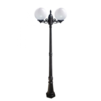 STALP ILUMINAT EXTERIOR GLOB NEGRU CU 2 BRATE 230V/40W/2*E27/IP44 2200X685X250mm