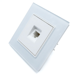 Priza Internet Cat6 Alb cu Rama din Sticla - imagine 2