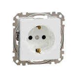 Priza simpla cu impamantare alb Sedna Design Schneider SDD111021