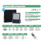 Proiector led SMD cu Panou Solar si telecomanda - 50W/6500k - imagine 2
