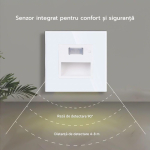 Spot led Scara cu senzor din sticla,alb 1.5W, 1800K-7500K - imagine 3
