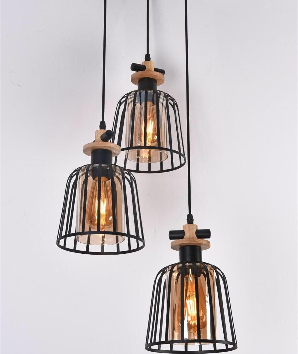 1571.jpg LUSTRA CU LEMN DG813/3 e27*3 maxim 60w/bec - imagine 1