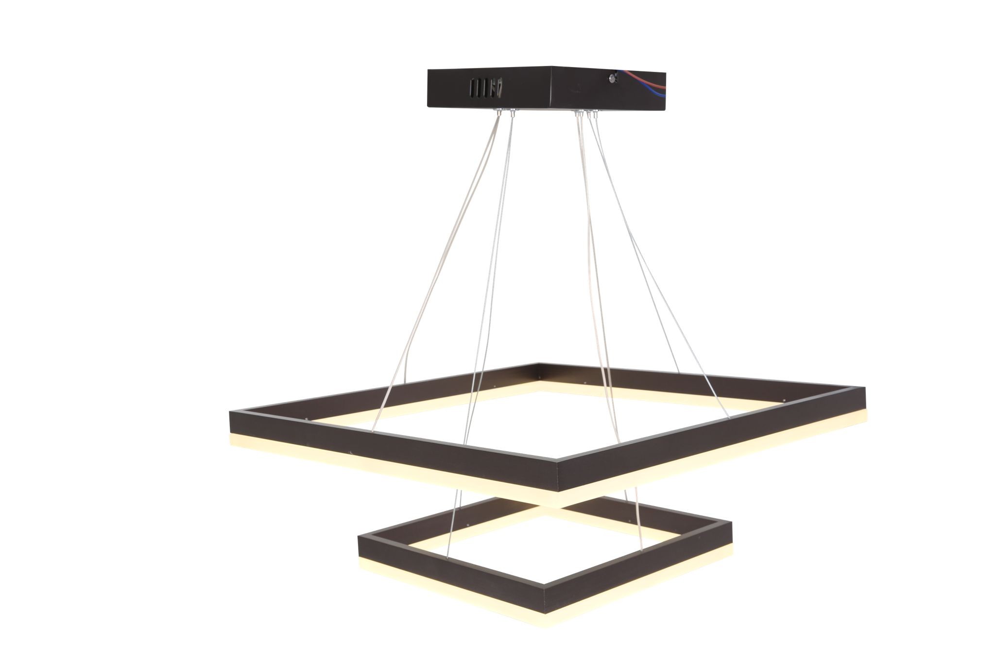 1909.jpg Lustra LED Minimalist Square cu Telecomanda wifi 2.4G 50cm+30cm Maro lumina/rece/calda/neutra - imagine 1