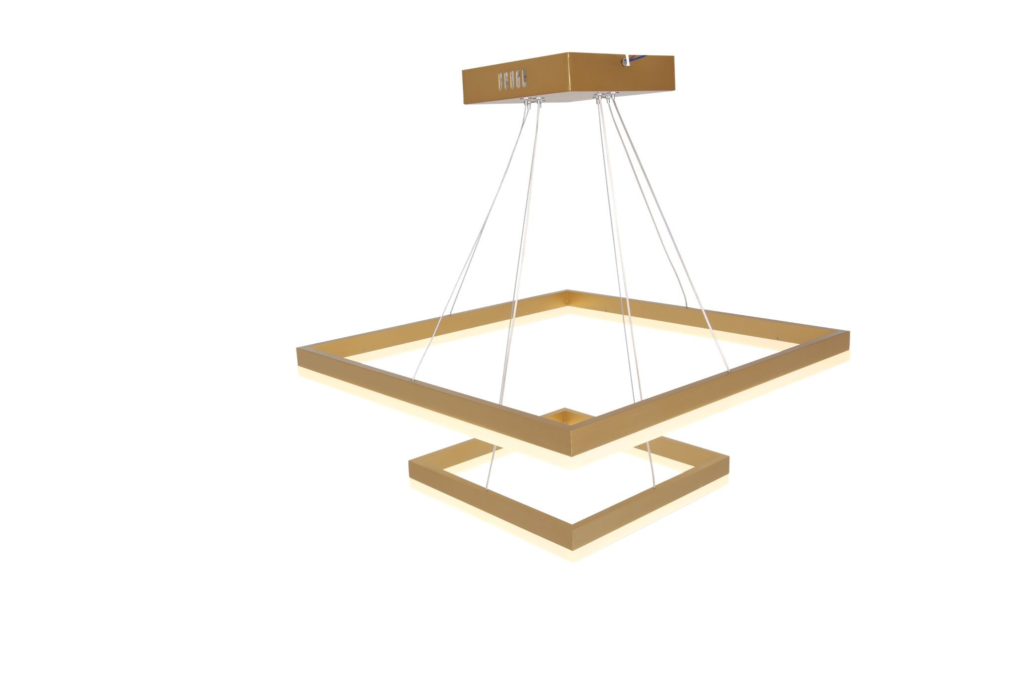1911.jpg Lustra LED Minimalist Square cu Telecomanda wifi 2.4G 50cm+30cm Auriu lumina/rece/calda/neutra - imagine 1