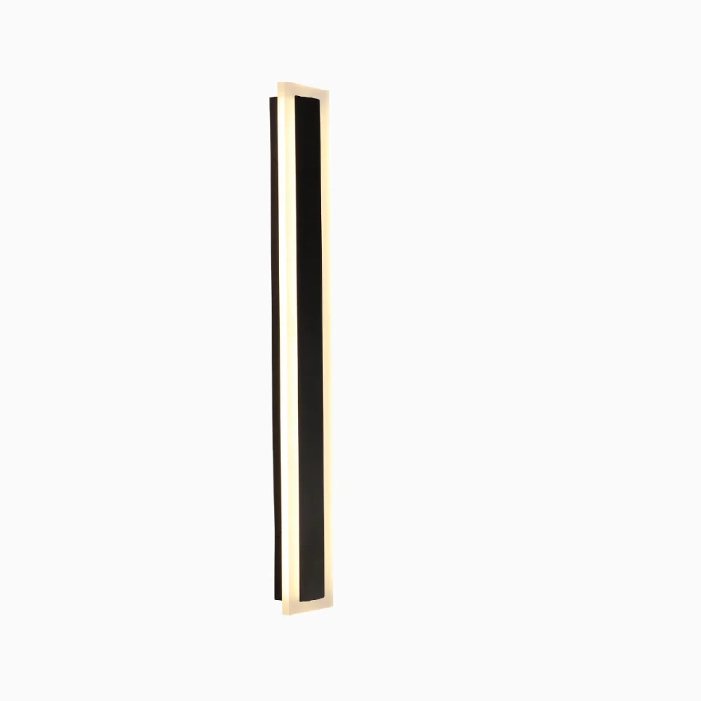 20617 Aplica Led Exterior Liniara Neagra 9W IP65 Alb Rece/Alb Natural - imagine 1