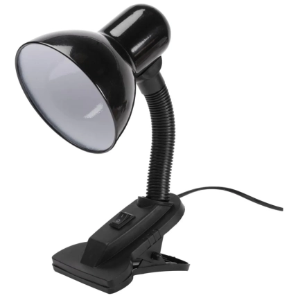 Lampa de Birou cu Clip 1xE27 max 60W Negru Metal