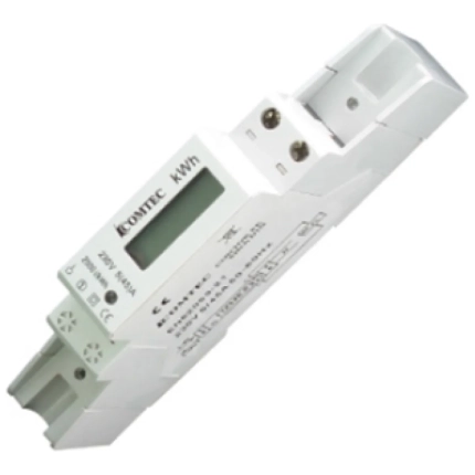 Contor Digital Monofazat pe Sina DIN, 1 Modul, 230V, 5-40A, Ecran LCD