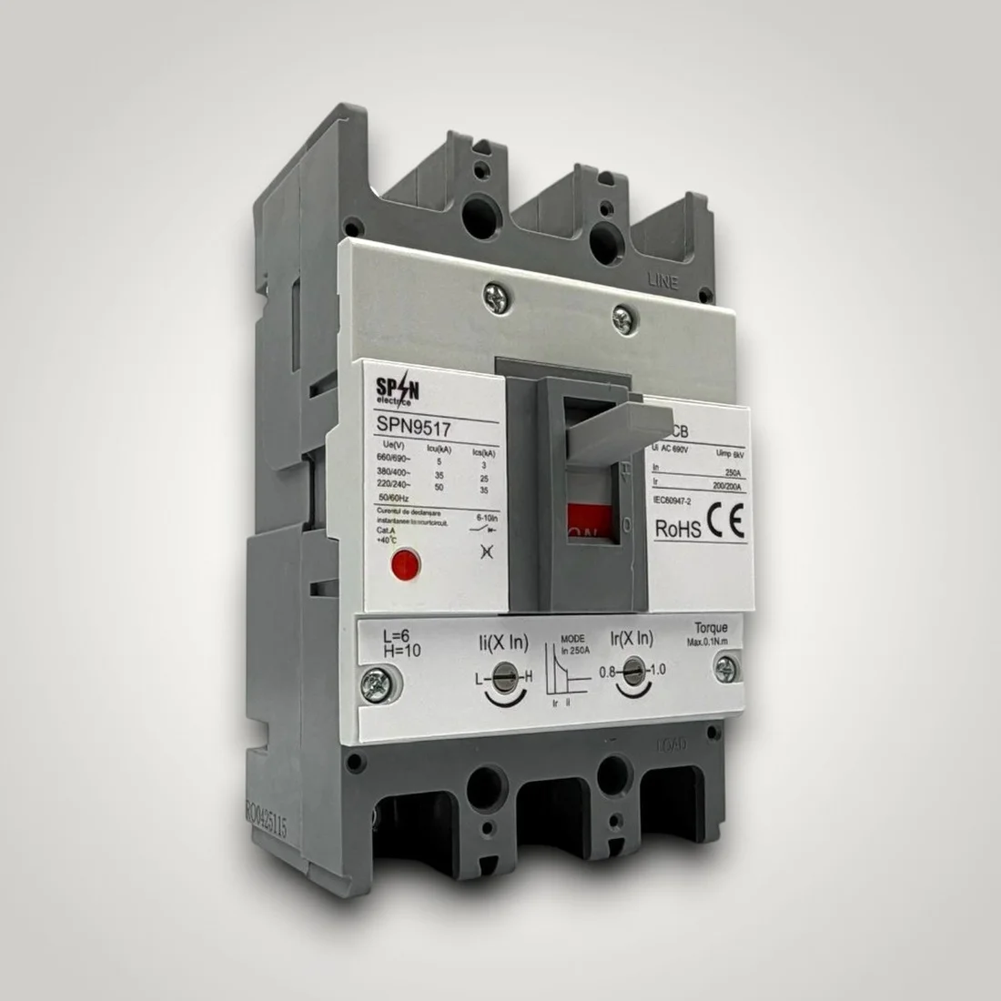 38016 Intrerupator automat MCCB (USOL) 3P 250A, 690V, 50/60 Hz tripolar - imagine 1