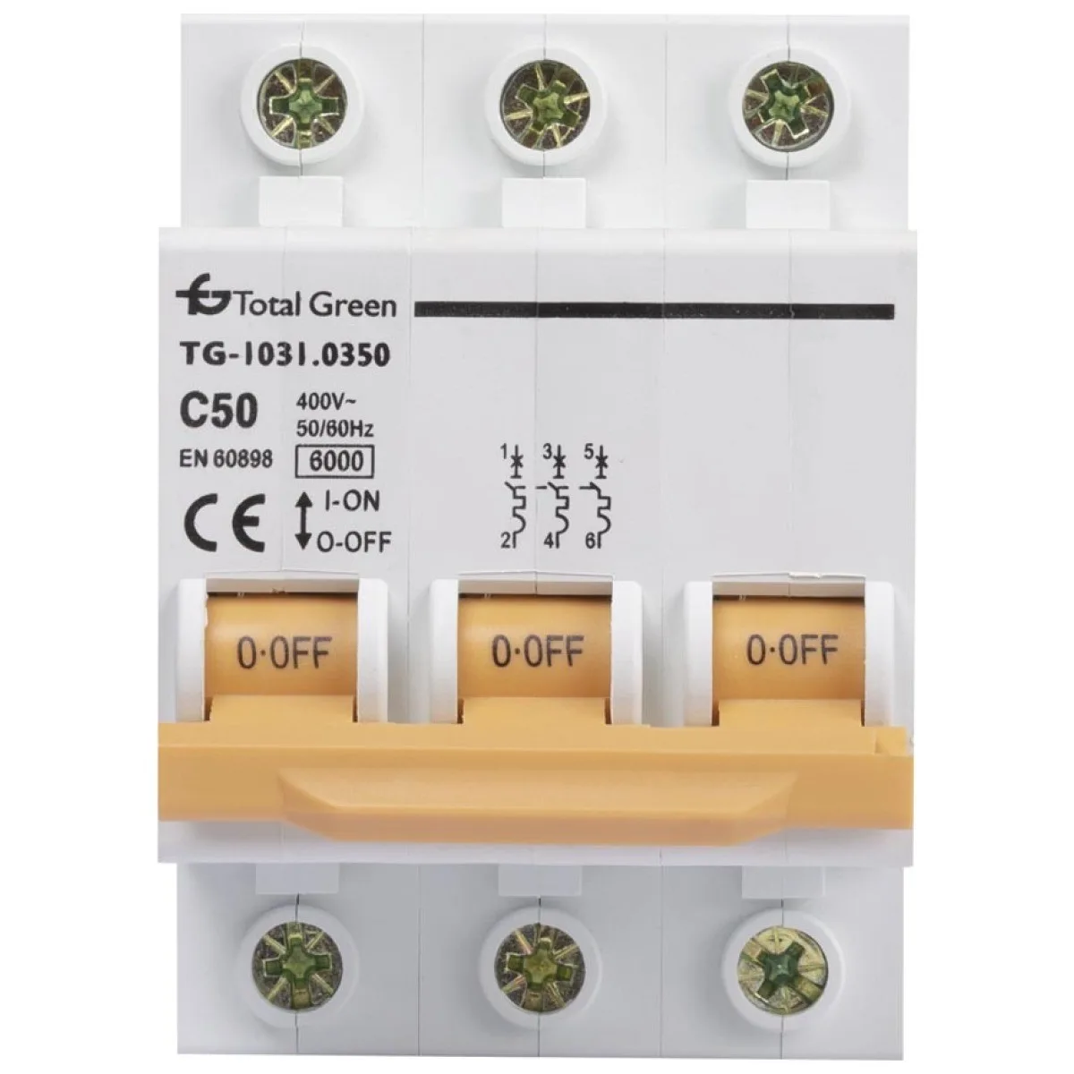 39140-thickbox_default Intrerupator Automat Tripolar 50A, Curba C, 6kA, 3P - imagine 1