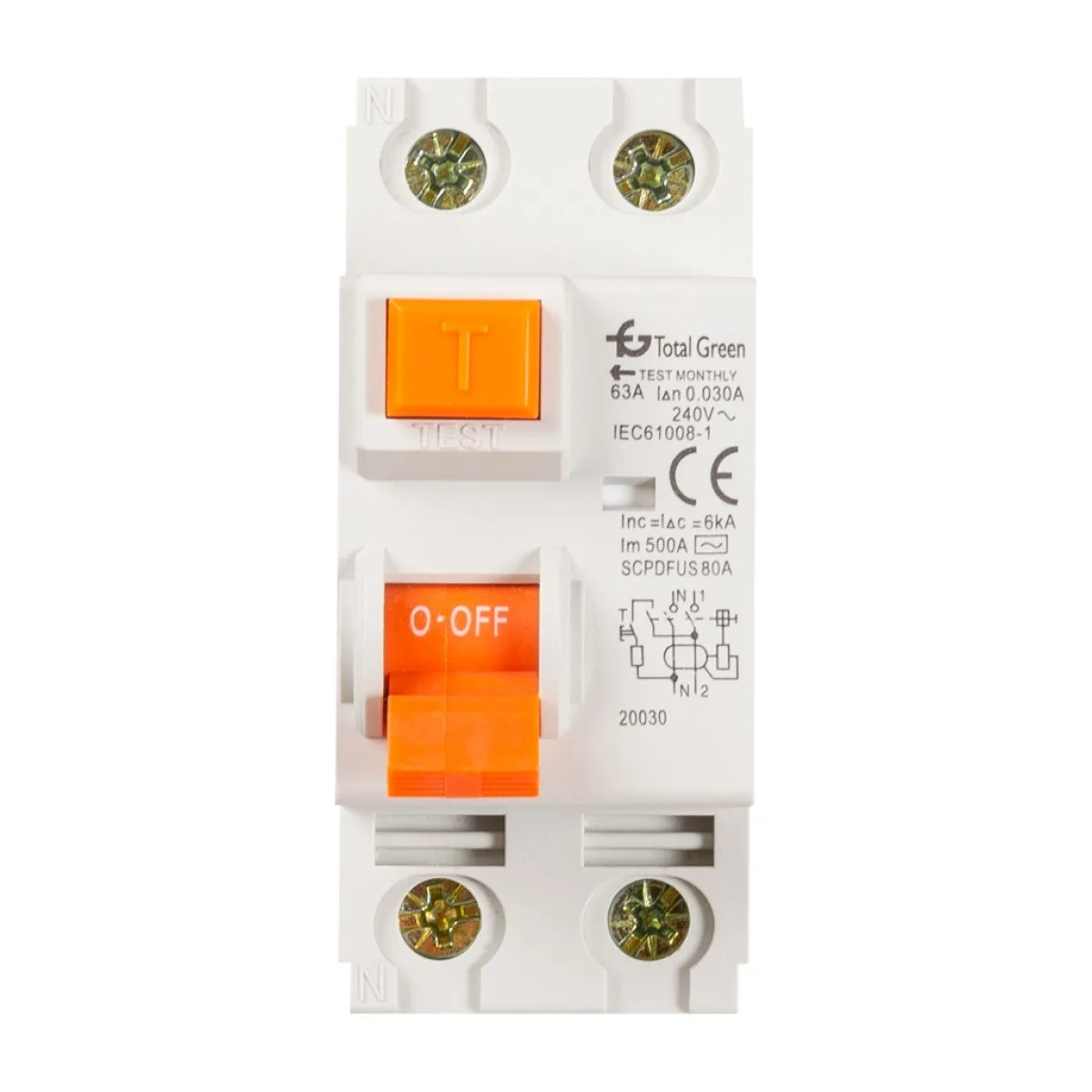 39161-thickbox_default Intrerupator Diferential 2P 63A 30mA 6kA - imagine 1