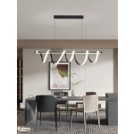Lustra LED Negru 94W cu Telecomanda lumina/rece/calda/neutra - imagine 2