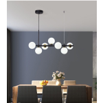 Lustra LED cu 7 Glob Alb Mat G9 Becurile Nu Sunt Incluse