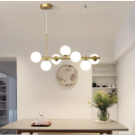 Lustra LED cu 7 Glob Alb Mat G9 Becurile Nu Sunt Incluse - imagine 2