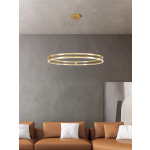 Lustra LED Minimalist Ring Diametru 60cm cu Telecomanda wifi 2.4G Gold lumina/rece/calda/neutra intensitate reglabila