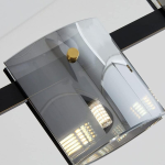 Lustra LED Modern Polish Black Glass G9 X 3 - imagine 2