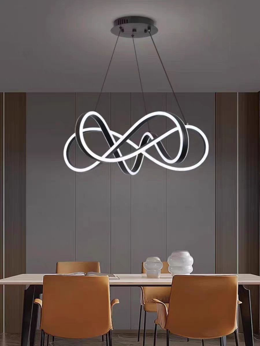 9358.jpg Lustra LED cu Telecomanda wifi 2.4G Negru lumina/rece/calda/neutra intensitate reglabila - imagine 1