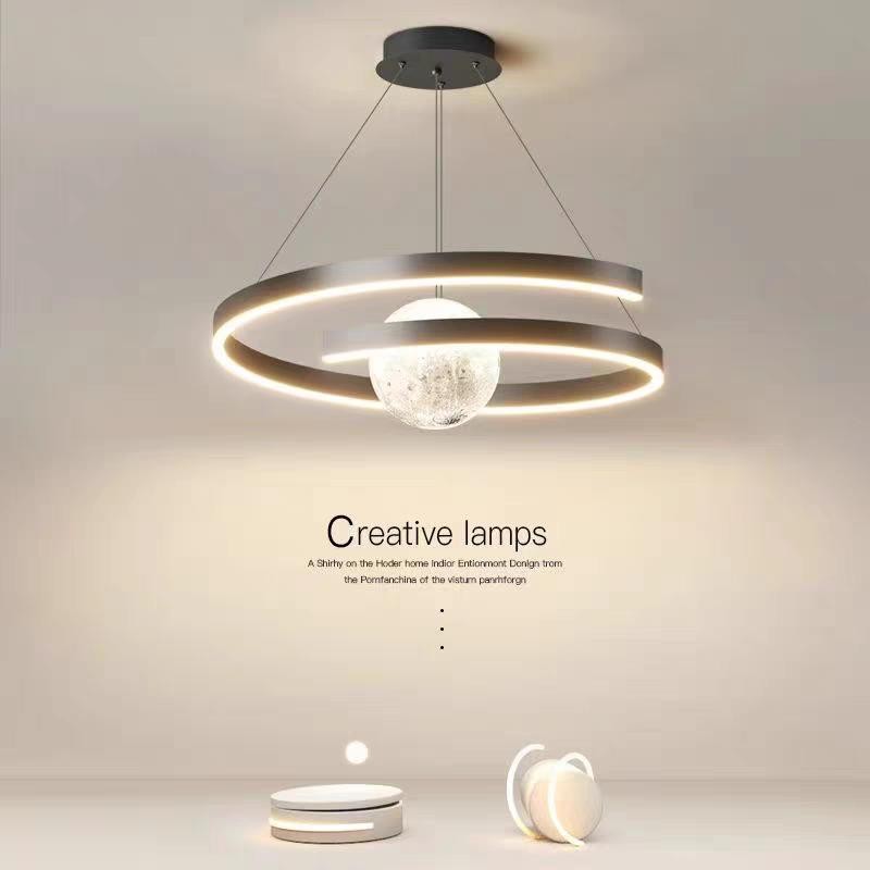 9405.jpg Lustra LED cu Telecomanda wifi 2.4G Negru lumina/rece/calda/neutra intensitate reglabila - imagine 1