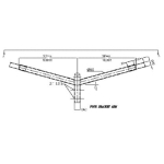 BRAT TRIPLU 3x100CM PT STALP GALVANIZAT
